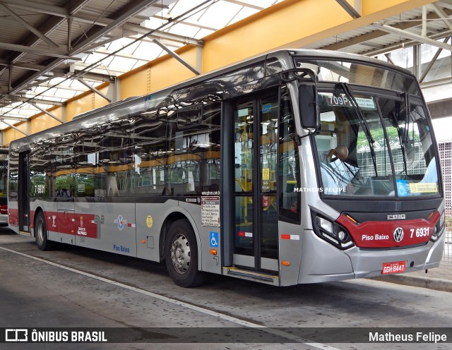 Viação Gatusa Transportes Urbanos 7 6931 na cidade de São Paulo, São Paulo, Brasil, por Matheus Felipe. Número da foto: #8689170.