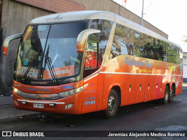 Pullman Bus 37 na cidade de Santiago, Santiago, Metropolitana de Santiago, Chile, por Jeremias Alejandro Medina Ramirez. Número da foto: #8689571.