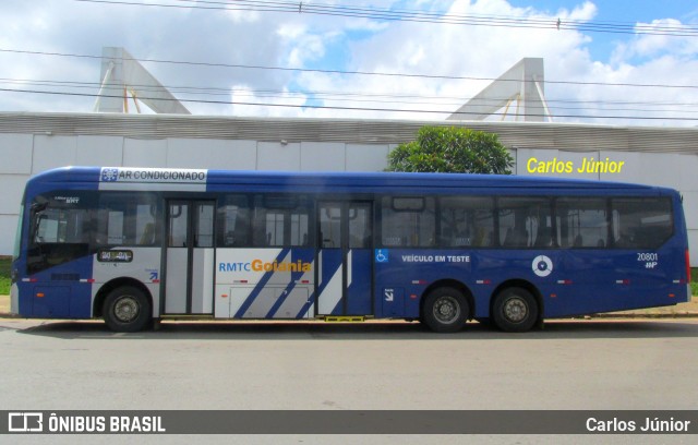 HP Transportes Coletivos 20801 na cidade de Aparecida de Goiânia, Goiás, Brasil, por Carlos Júnior. ID da foto: 8688911.