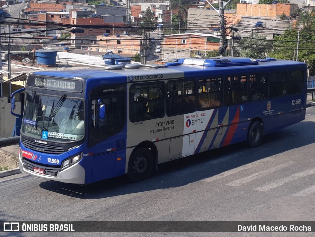 Auto Viação Bragança Metropolitana > Viação Raposo Tavares 12.569 na cidade de Cotia, São Paulo, Brasil, por David Macedo Rocha. Número da foto: #8689091.