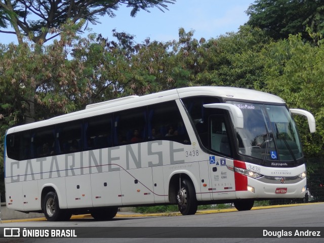 Auto Viação Catarinense 3438 na cidade de São Paulo, São Paulo, Brasil, por Douglas Andrez. Número da foto: #8688571.