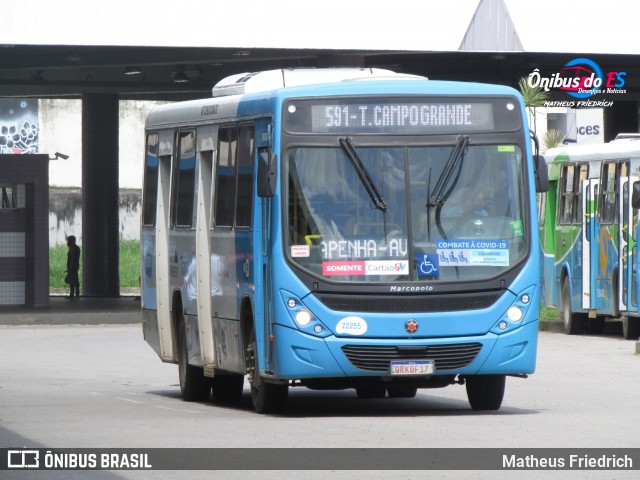 Nova Transporte 22255 na cidade de Cariacica, Espírito Santo, Brasil, por Matheus Friedrich. Número da foto: #8690656.