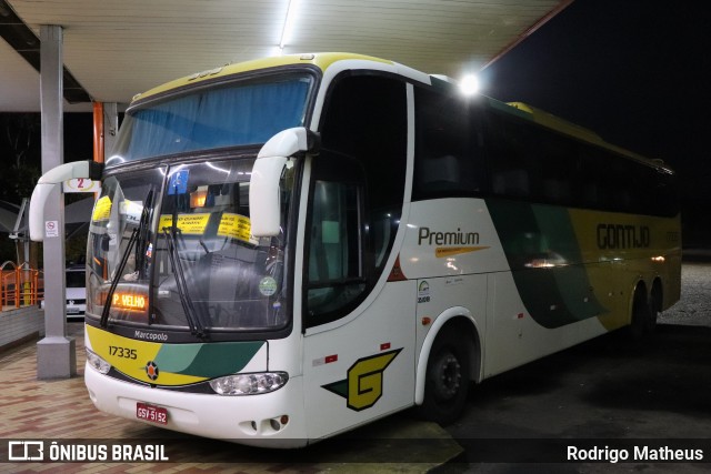 Empresa Gontijo de Transportes 17335 na cidade de João Monlevade, Minas Gerais, Brasil, por Rodrigo Matheus. ID da foto: 8692606.