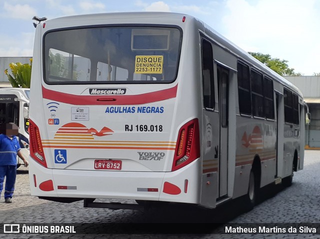 Viação Agulhas Negras RJ 169.018 na cidade de Volta Redonda, Rio de Janeiro, Brasil, por Matheus Martins da Silva. ID da foto: 8621846.