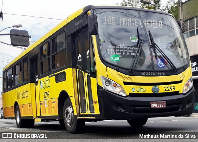 Viação Elite 2299 na cidade de Volta Redonda, Rio de Janeiro, Brasil, por Matheus Martins da Silva. Número da foto: #8621777.