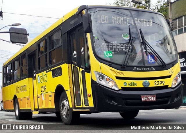 Viação Elite 2299 na cidade de Volta Redonda, Rio de Janeiro, Brasil, por Matheus Martins da Silva. ID da foto: 8621777.