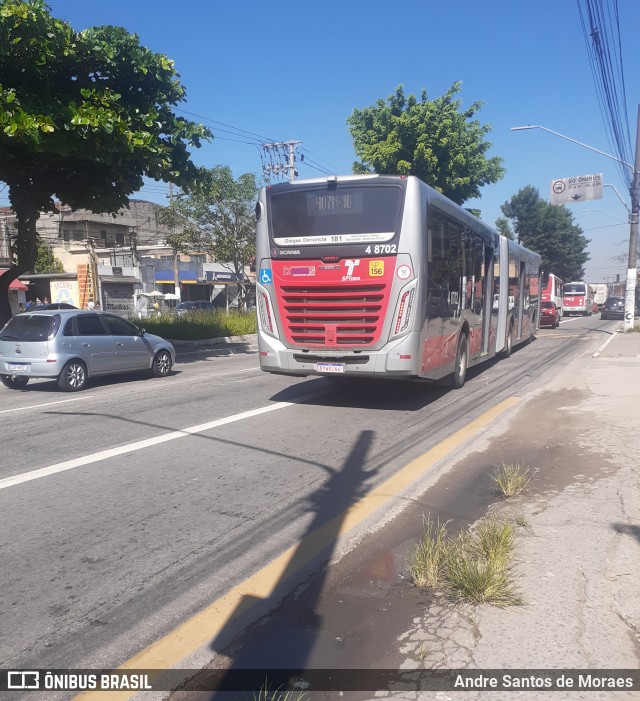 Express Transportes Urbanos Ltda 4 8702 na cidade de São Paulo, São Paulo, Brasil, por Andre Santos de Moraes. Número da foto: #8620586.
