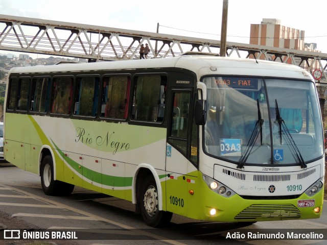 Rio Negro Fretamento e Turismo 10910 na cidade de Belo Horizonte, Minas Gerais, Brasil, por Adão Raimundo Marcelino. ID da foto: 8624350.