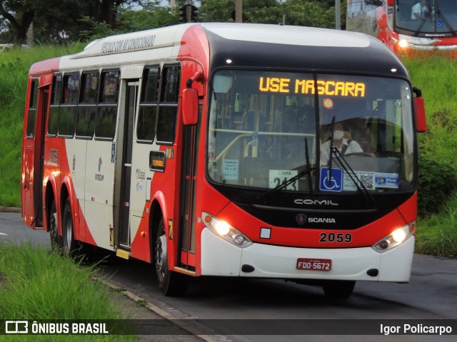 Itajaí Transportes Coletivos 2059 na cidade de Campinas, São Paulo, Brasil, por Igor Policarpo. Número da foto: #8624221.