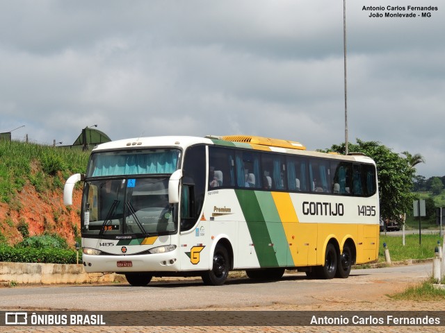 Empresa Gontijo de Transportes 14135 na cidade de João Monlevade, Minas Gerais, Brasil, por Antonio Carlos Fernandes. ID da foto: 8622223.