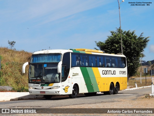 Empresa Gontijo de Transportes 17085 na cidade de João Monlevade, Minas Gerais, Brasil, por Antonio Carlos Fernandes. ID da foto: 8622212.