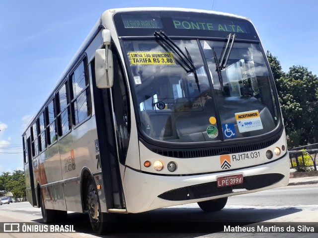 Viação Cidade do Aço RJ 174.031 na cidade de Volta Redonda, Rio de Janeiro, Brasil, por Matheus Martins da Silva. Número da foto: #8622182.