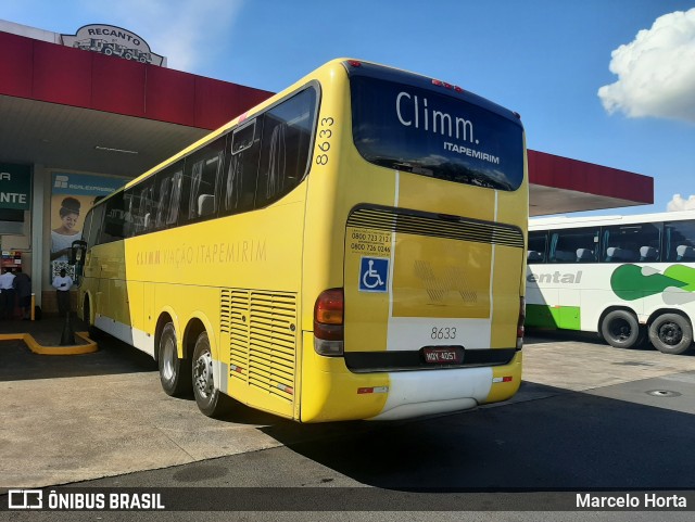 Viação Itapemirim 8633 na cidade de Ribeirão Preto, São Paulo, Brasil, por Marcelo Horta. ID da foto: 8626157.