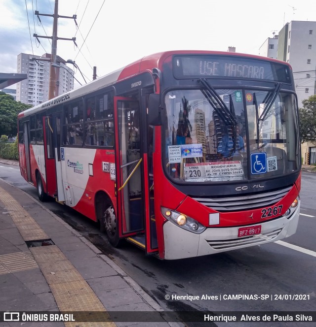 Expresso CampiBus 2267 na cidade de Campinas, São Paulo, Brasil, por Henrique Alves de Paula Silva. Número da foto: #8625218.