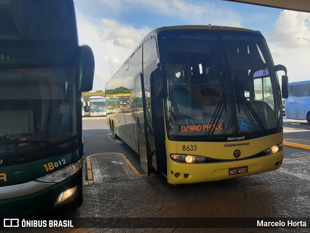 Viação Itapemirim 8633 na cidade de Ribeirão Preto, São Paulo, Brasil, por Marcelo Horta. Número da foto: #8626151.