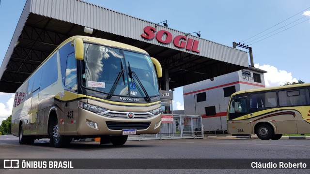 SOGIL - Sociedade de Ônibus Gigante Ltda. 487 na cidade de Gravataí, Rio Grande do Sul, Brasil, por Cláudio Roberto. Número da foto: #8628659.