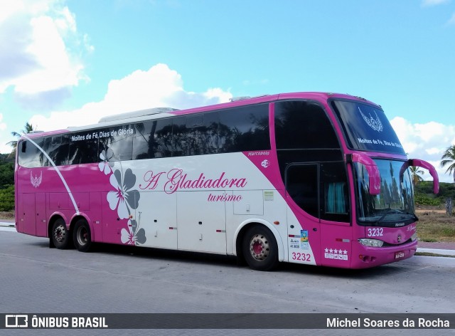 A Gladiadora Turismo 3232 na cidade de Ipojuca, Pernambuco, Brasil, por Michel Soares da Rocha. ID da foto: 8631023.