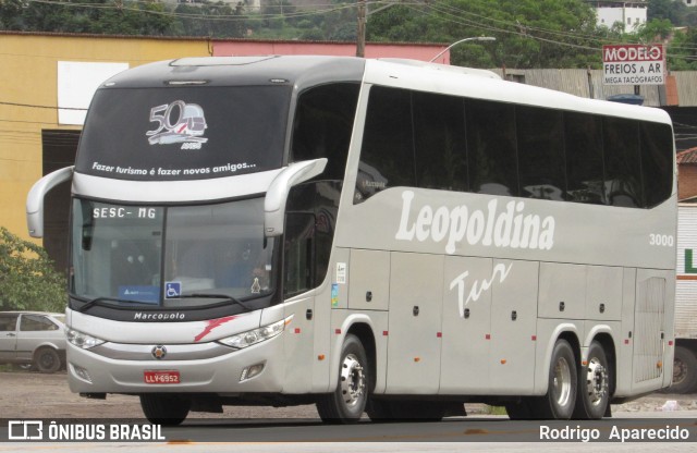 Leopoldina Turismo 3000 na cidade de Conselheiro Lafaiete, Minas Gerais, Brasil, por Rodrigo  Aparecido. ID da foto: 8632431.