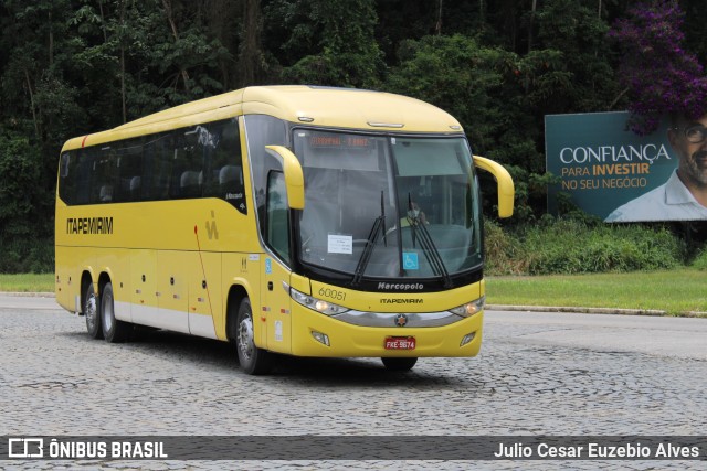 Viação Itapemirim 60051 na cidade de Manhuaçu, Minas Gerais, Brasil, por Julio Cesar Euzebio Alves. Número da foto: #8630612.