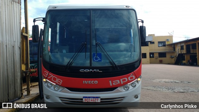 Viação Santana Iapó 3708 na cidade de Ponta Grossa, Paraná, Brasil, por Carlynhos Piske. ID da foto: 8632310.