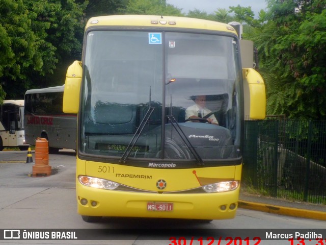 Viação Itapemirim 5011 na cidade de São Paulo, São Paulo, Brasil, por Marcus Padilha. ID da foto: 8632590.