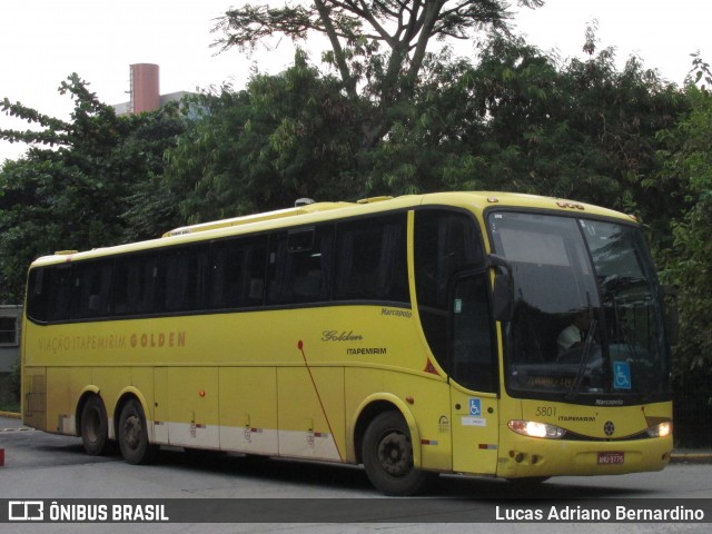 Viação Itapemirim 5801 na cidade de São Paulo, São Paulo, Brasil, por Lucas Adriano Bernardino. Número da foto: #8631146.
