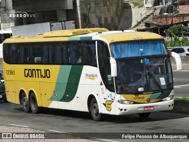 Empresa Gontijo de Transportes 17360 na cidade de Salvador, Bahia, Brasil, por Felipe Pessoa de Albuquerque. ID da foto: 8630945.