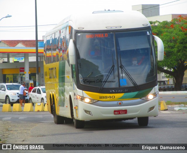 Empresa Gontijo de Transportes 18840 na cidade de Eunápolis, Bahia, Brasil, por Eriques  Damasceno. ID da foto: 8636084.