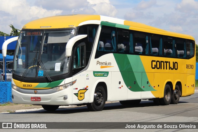 Empresa Gontijo de Transportes 18310 na cidade de São Paulo, São Paulo, Brasil, por José Augusto de Souza Oliveira. ID da foto: 8636685.