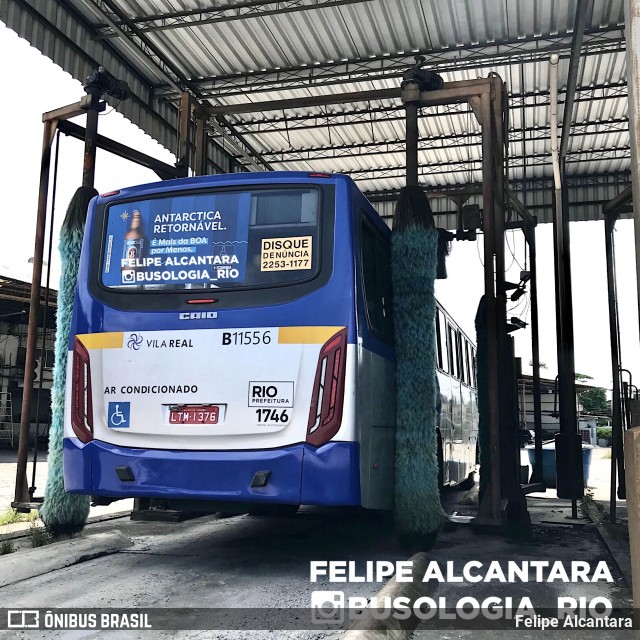 Viação Vila Real B11556 na cidade de Rio de Janeiro, Rio de Janeiro, Brasil, por Felipe Alcantara. ID da foto: 8634384.