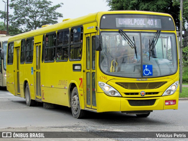 Transtusa - Transporte e Turismo Santo Antônio 1316 na cidade de Joinville, Santa Catarina, Brasil, por Vinicius Petris. ID da foto: 8634132.