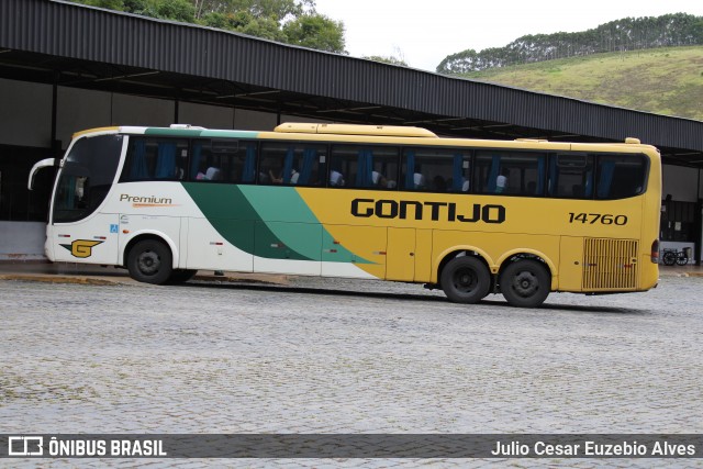 Empresa Gontijo de Transportes 14760 na cidade de Manhuaçu, Minas Gerais, Brasil, por Julio Cesar Euzebio Alves. ID da foto: 8636793.