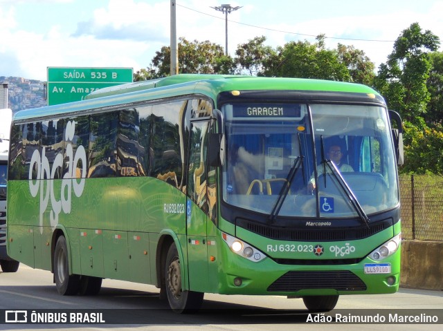 Opção Fretamento e Turismo RJ 632.023 na cidade de Belo Horizonte, Minas Gerais, Brasil, por Adão Raimundo Marcelino. ID da foto: 8639485.