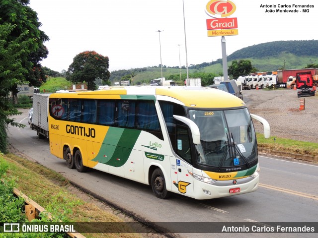 Empresa Gontijo de Transportes 16520 na cidade de João Monlevade, Minas Gerais, Brasil, por Antonio Carlos Fernandes. ID da foto: 8637695.