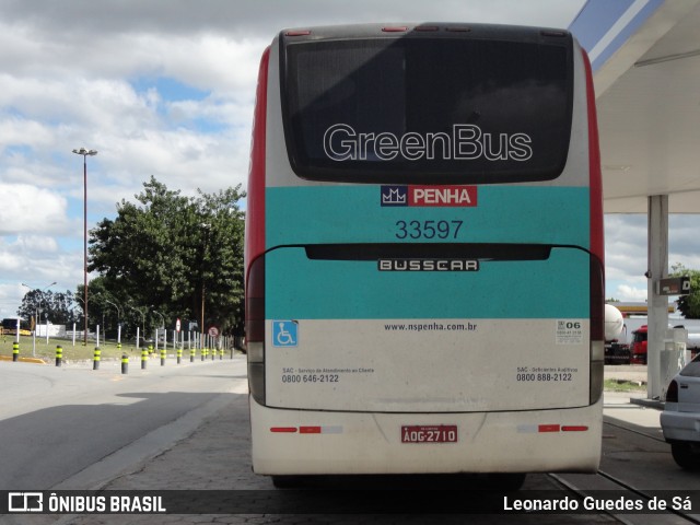 Empresa de Ônibus Nossa Senhora da Penha 33597 na cidade de Jacareí, São Paulo, Brasil, por Leonardo Guedes de Sá. ID da foto: 8637483.