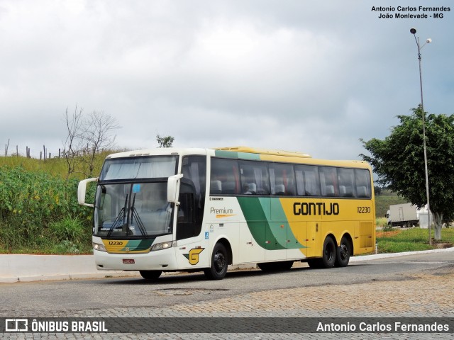 Empresa Gontijo de Transportes 12230 na cidade de João Monlevade, Minas Gerais, Brasil, por Antonio Carlos Fernandes. ID da foto: 8637729.