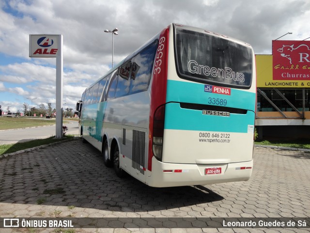 Empresa de Ônibus Nossa Senhora da Penha 33589 na cidade de Jacareí, São Paulo, Brasil, por Leonardo Guedes de Sá. Número da foto: #8637488.