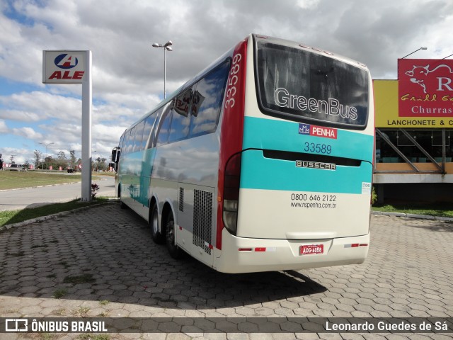 Empresa de Ônibus Nossa Senhora da Penha 33589 na cidade de Jacareí, São Paulo, Brasil, por Leonardo Guedes de Sá. ID da foto: 8637488.