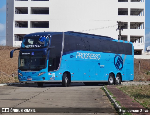 Auto Viação Progresso 6299 na cidade de Natal, Rio Grande do Norte, Brasil, por Elianderson Silva. ID da foto: 8637170.