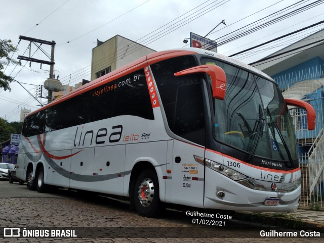 Linea Transportes e Turismo Ltda. 1306 na cidade de Sorocaba, São Paulo, Brasil, por Guilherme Costa. ID da foto: 8638547.