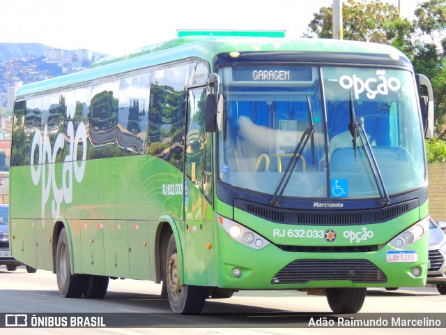 Opção Fretamento e Turismo RJ 632.033 na cidade de Belo Horizonte, Minas Gerais, Brasil, por Adão Raimundo Marcelino. ID da foto: 8639490.