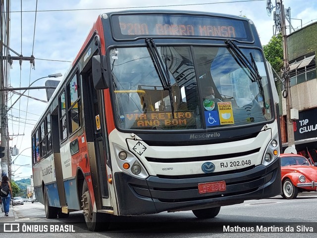 Viação Sul Fluminense RJ 202.048 na cidade de Volta Redonda, Rio de Janeiro, Brasil, por Matheus Martins da Silva. ID da foto: 8693596.