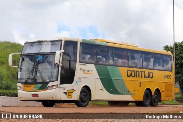 Empresa Gontijo de Transportes 12495 na cidade de João Monlevade, Minas Gerais, Brasil, por Rodrigo Matheus. ID da foto: 8696024.