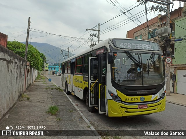 Viação Nilopolitana RJ 123.077 na cidade de Nova Iguaçu, Rio de Janeiro, Brasil, por Walace dos Santos. ID da foto: 8693892.