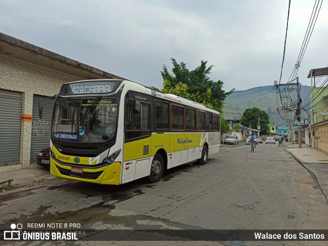 Viação Nilopolitana RJ 123.127 na cidade de Nova Iguaçu, Rio de Janeiro, Brasil, por Walace dos Santos. ID da foto: 8693899.