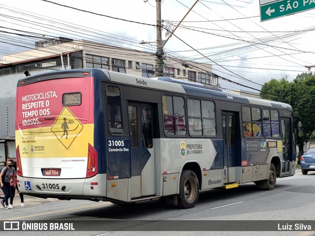 Coletivos São Lucas 31005 na cidade de Belo Horizonte, Minas Gerais, Brasil, por Luiz Silva. ID da foto: 8721412.