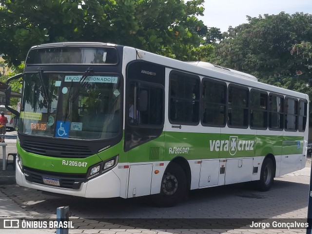 Viação Vera Cruz RJ 205.047 na cidade de Rio de Janeiro, Rio de Janeiro, Brasil, por Jorge Gonçalves. ID da foto: 8721719.