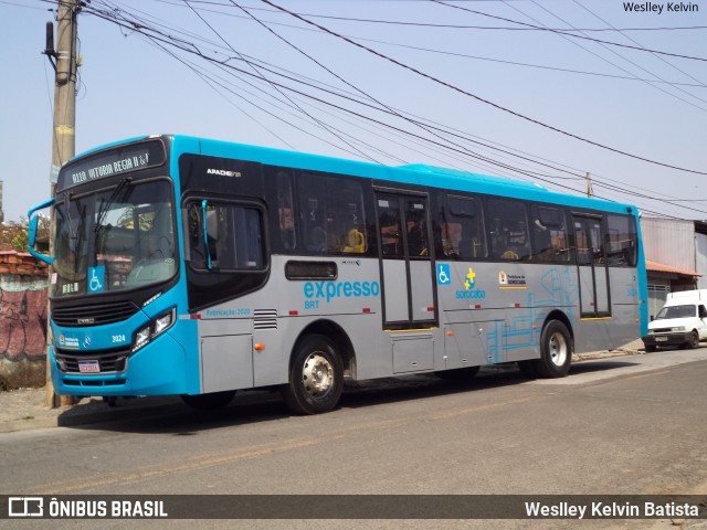 BRT Sorocaba Concessionária de Serviços Públicos SPE S/A 3024 na cidade de Sorocaba, São Paulo, Brasil, por Weslley Kelvin Batista. ID da foto: 8721429.