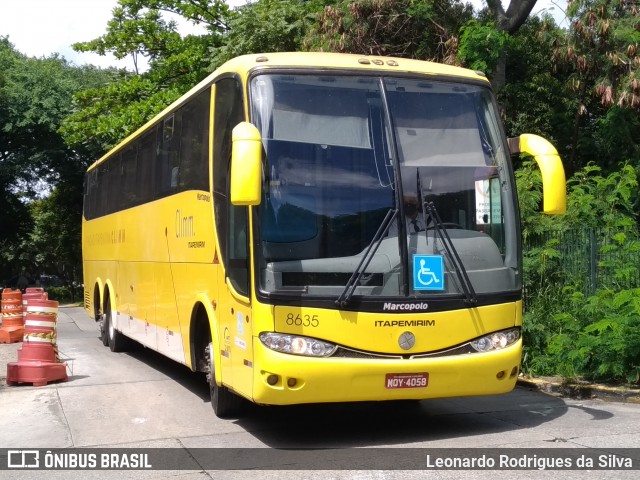 Viação Itapemirim 8635 na cidade de São Paulo, São Paulo, Brasil, por Leonardo Rodrigues da Silva. ID da foto: 8721260.