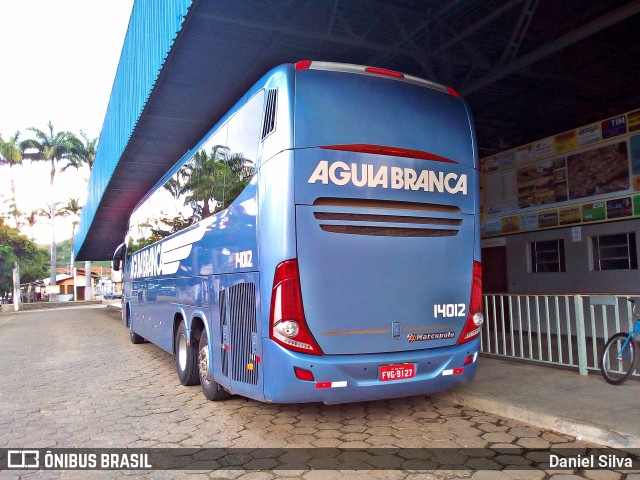 Viação Águia Branca 14012 na cidade de Raul Soares, Minas Gerais, Brasil, por Daniel Silva. Número da foto: #8721282.